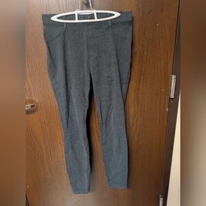Time and Tru Women's Skinny Business Pants With Pockets Medium Gray High Waisted